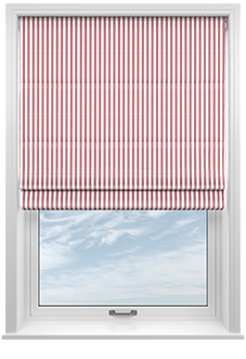 Lace Stripes, Rouge - Motorised Roman Blind